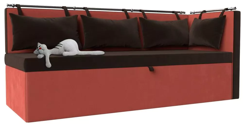 Кухонный диван Метро с углом слева дизайн 5