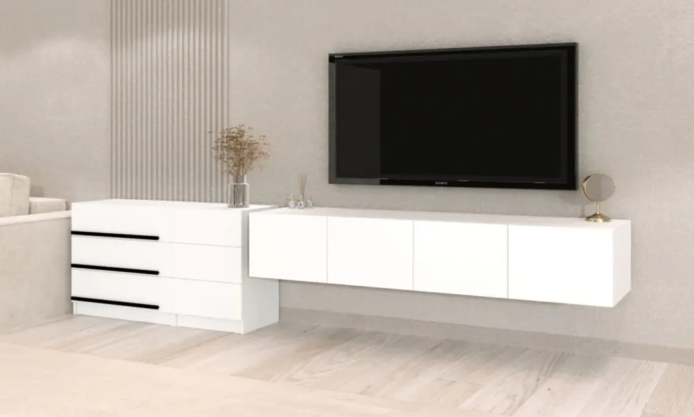 Комплект Бастион в гостиную 3.3 м, белый