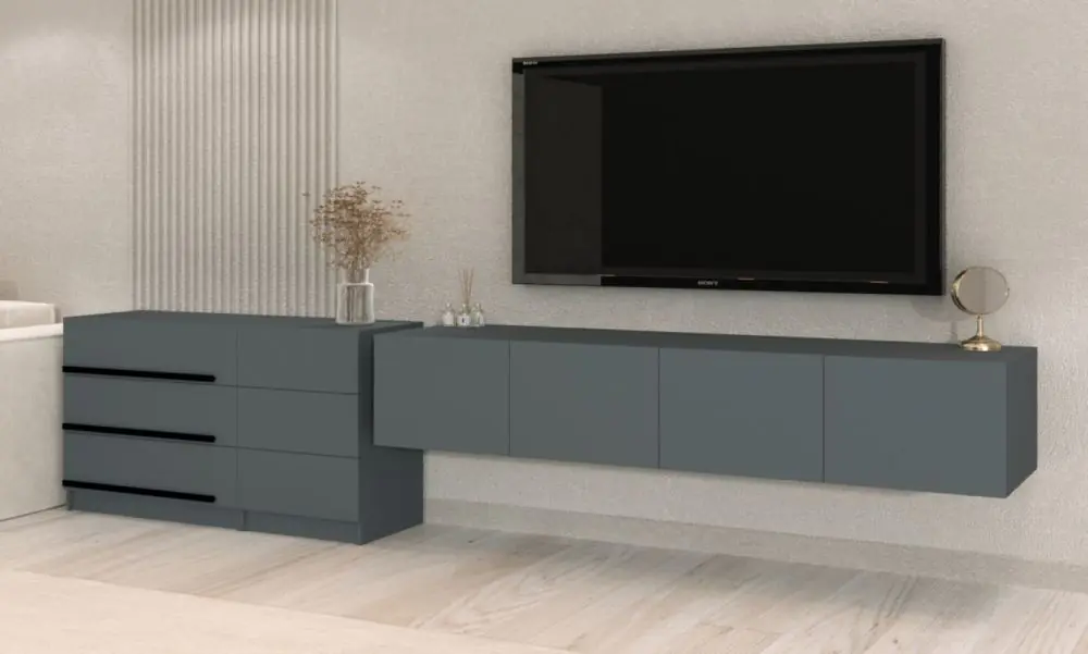 Комплект Бастион в гостиную 3.3 м, графит