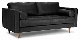 Прямой кожаный диван Жаклин 2 (Сканди) Пантограф 