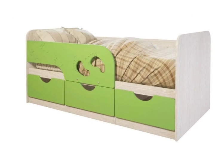 Кровать детская Минима Лего зеленый