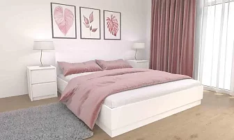 Кровать Айден КР06-1600 с матрасом Divano Basic Независимые пружины (НПБ) Кровати без механизма