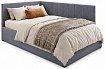 Кровать Гросато 90х200 серая, Серый