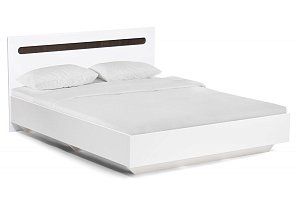 Кровать Амбра 160х200 белый глянец / белый эггер
