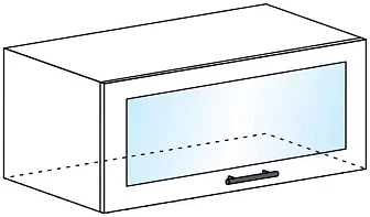 Шкаф горизонтальный со стеклом Юлия 
