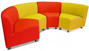 Модульный диван Микс Без механизма Красный 