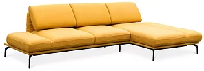 Кожаный диван с оттоманкой Рузвельт Без механизма 