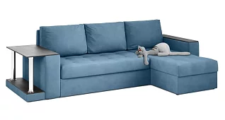 Угловой диван Атланта лайт евро Дельфин Серый