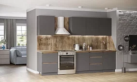 Кухня Айден 2.0м (серый графит/серый графит) Серый