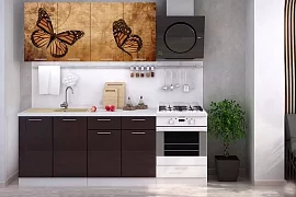 Кухня 1,6м фотопечать Бабочки на заказ 
