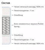 Матрас Делюкс ролл Белый