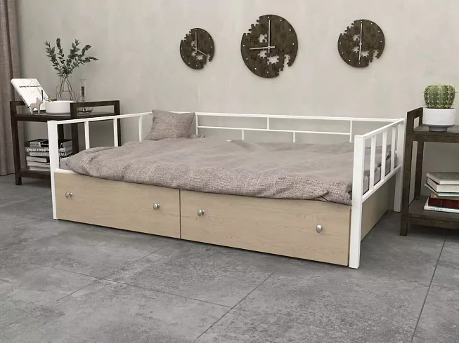 Односпальная кровать Арга 120 (с ящиком), Черный