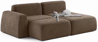 Модульный диван Маттео Без механизма Коричневый 