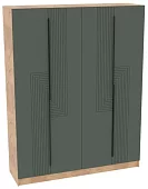 Шкаф распашной Анкоридж 4-дверный 1.7 м,дуб крафт золотой/грин Зеленый 
